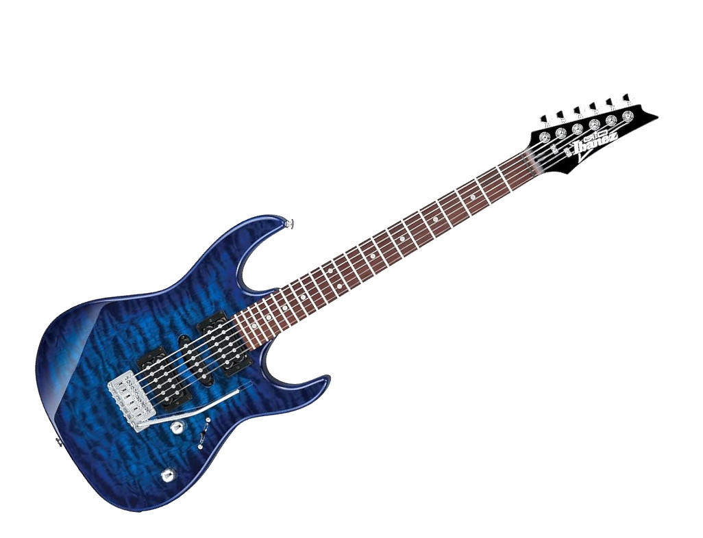 Ibanez GRX70QA-TBB Electric Guitar - Transparent Blue Burst